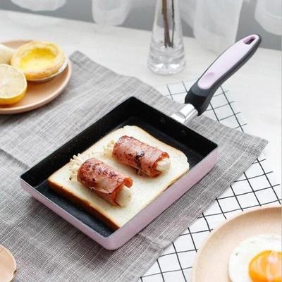 Japanische Jade-Bratpfanne Spiegeleier Quadratisch Antihaftbeschichtet Flachboden Rauchfreier Kocher Induktion Gas Universal Steak Kochgeschirr