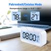 Digital Alarm Clock with Indoor Temperature Light Sensor Battery Operated Backlight 12/24H Display for Bedrooms Office Desk
