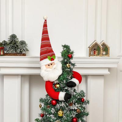 Vánoční dekorace Santa Claus Sněhulák Špička na strom Hvězda Vánoční strom Klobouk Dekorace Domácí scéna Dekorace Dekorace