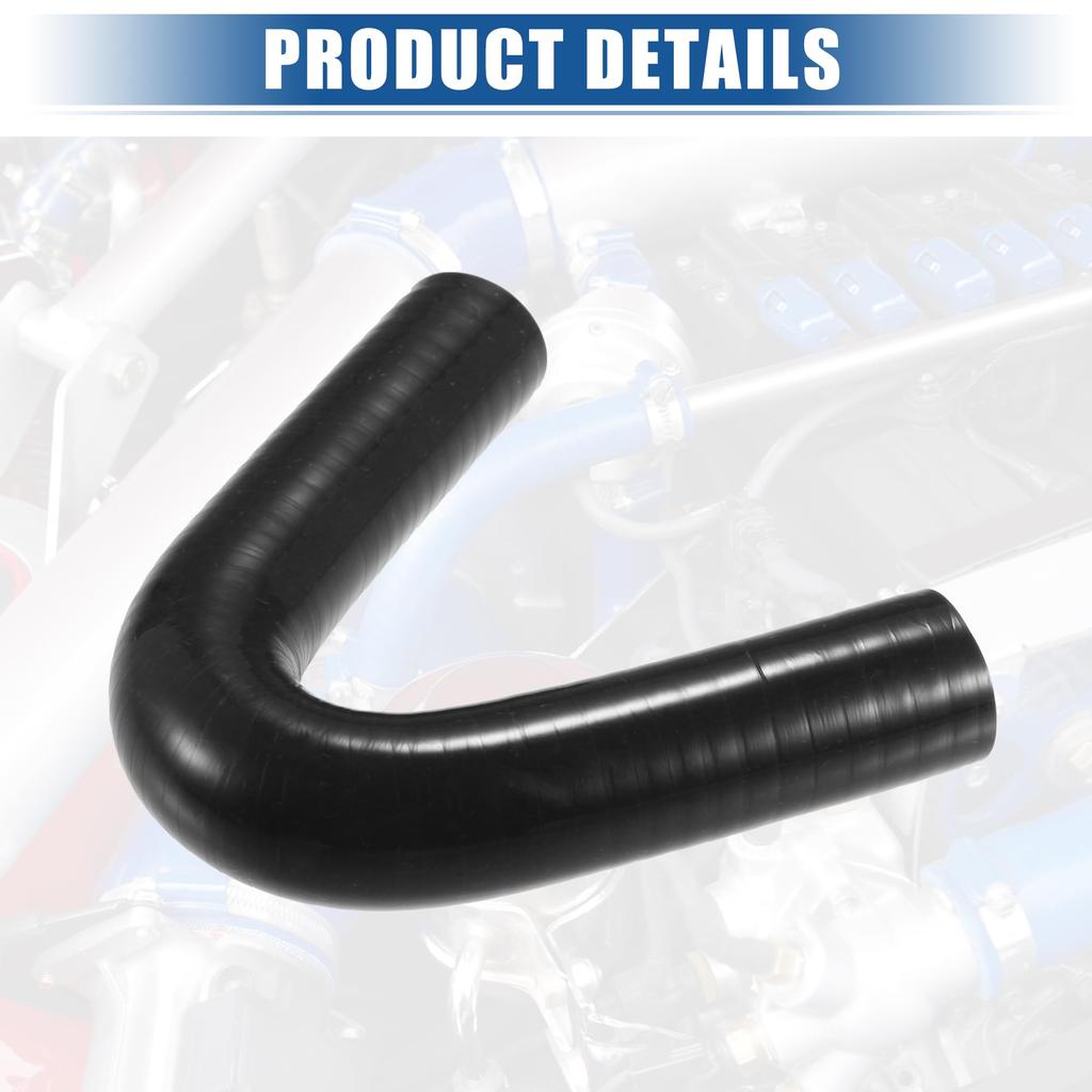 X AUTOHAUX Silicone Reducer Hose Pipe Bend Turbo Intercooler 135 Degree Elbow Inner Diameter 19mm Black