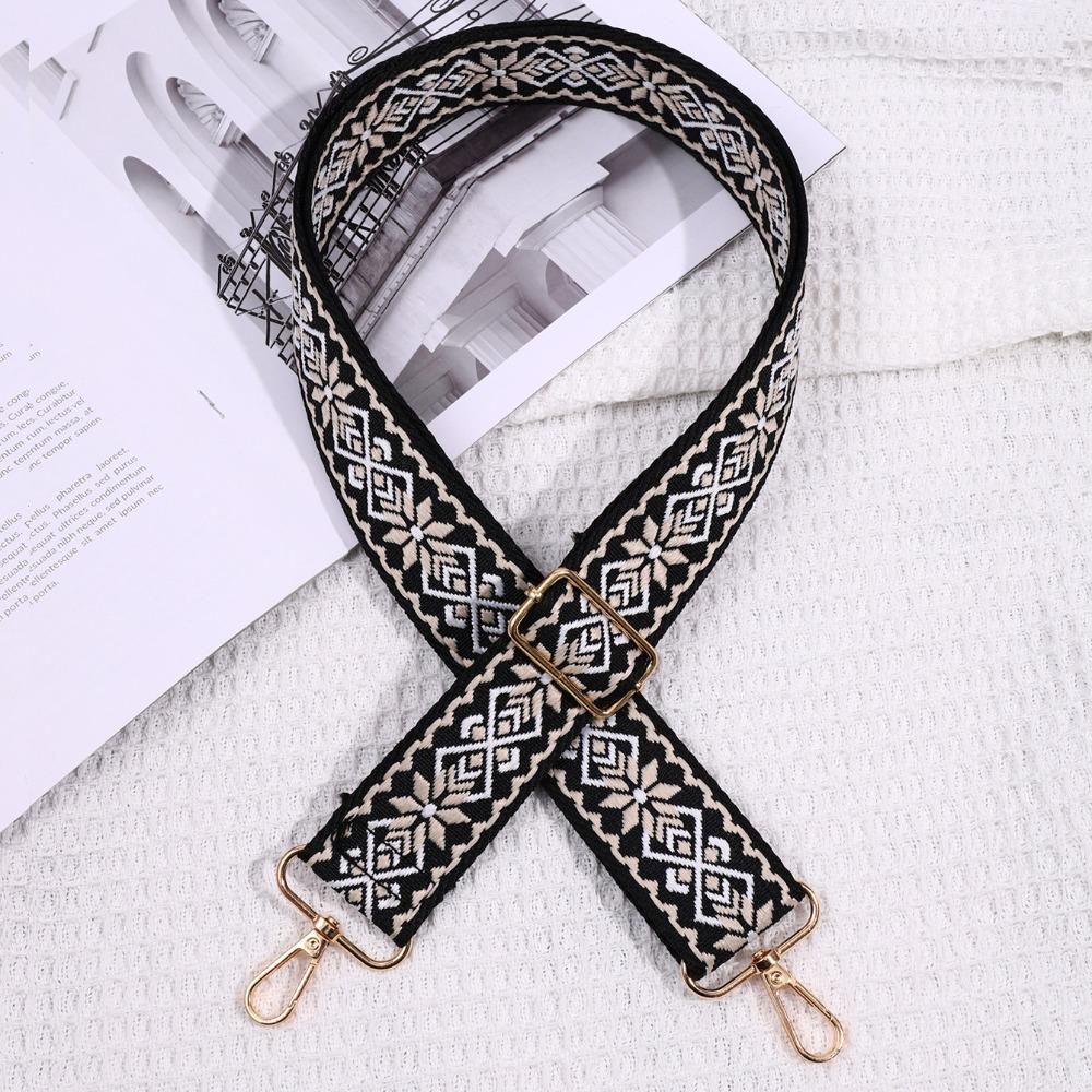 

Nylon Crossbody Bag Strap Ethnic Style Adjustable Shoulder Bag Belts Replacement Detachable Messenger Bags Strap чёрный