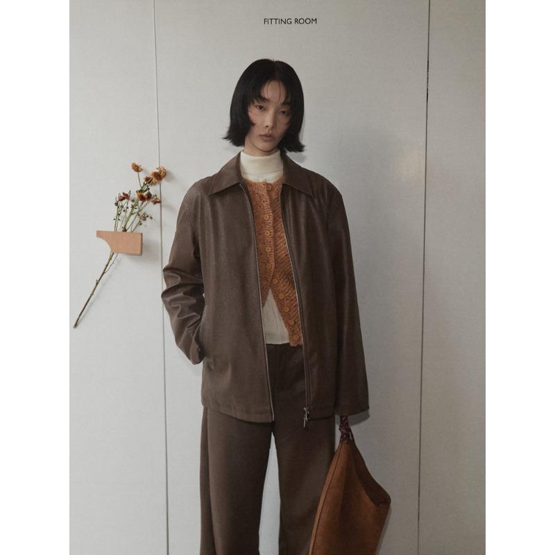 

Женская зимняя стеганая утолщенная кожаная куртка в стиле ретро с двойной молнией из искусственной кожи S