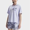 New FILA Latte Girl 3.0 Drop Shoulder Sleeve T Shirt Women's Light Taro Purple A11W321118FPR