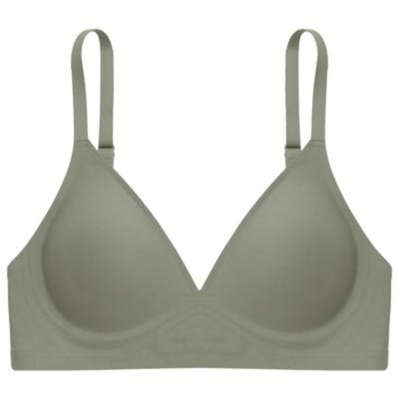 Women's Seamless Wire-Free Comfortable One-Piece Lifting Thin Bra Simple Smooth Surface Solid Color Underwear