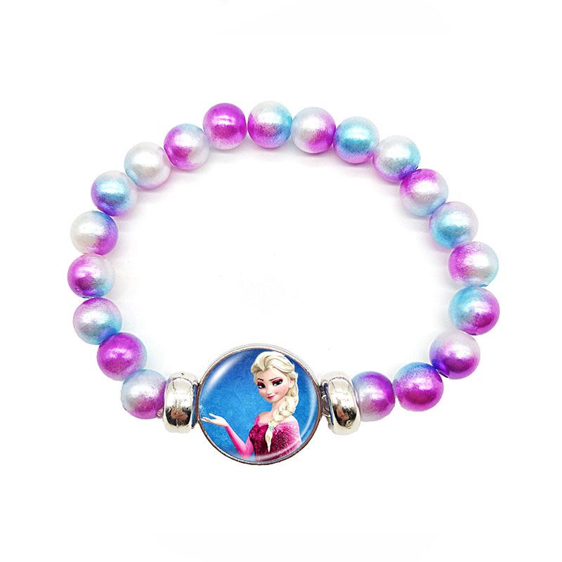 Frozen Princess Elsa Rainbow Beaded Retractable Children's Bracelet