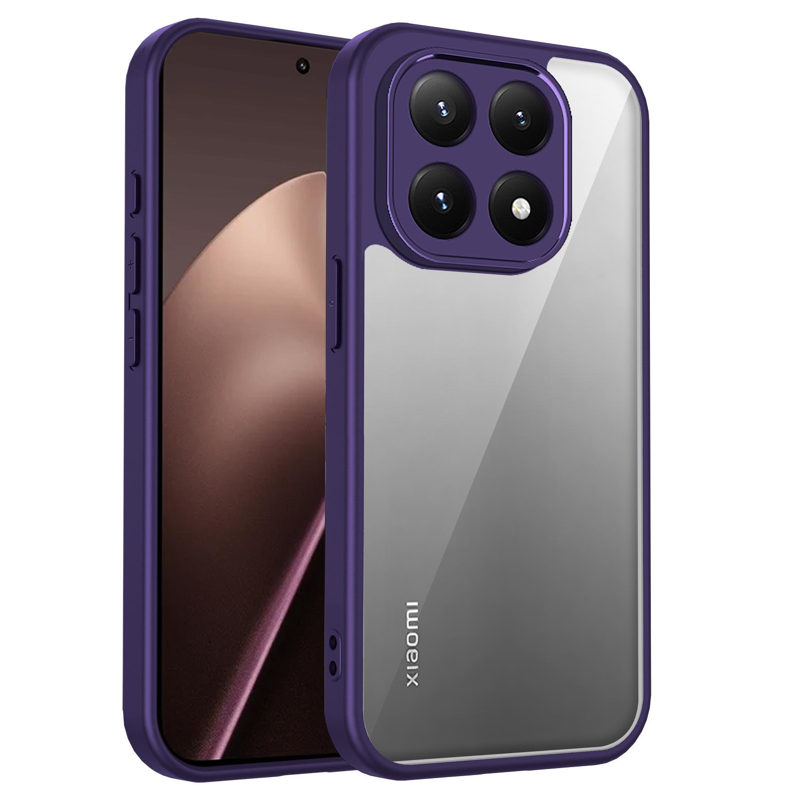 

Чохол для Xiaomi 15T 5G Повітряна подушка Протиударний Силіконовий TPU Бампер Прозора Матова Задня кришка Твердий Чохол для Xiaomi 15T Xiaomi15T 2025 Pc + tpu&Xiaomi 15T фіолетовий