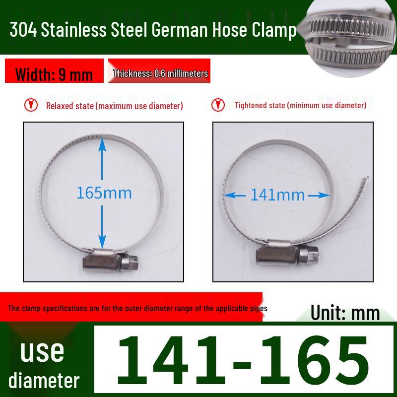 Expanded German-Style Quick-Release 304 Stainless Steel Hose Clamp