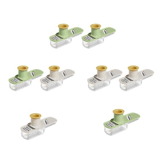 מגרסת שום וג'ינג'ר 3 ב-1, פורסת תפוחי אדמה, כלי קוצץ מטבח רב-תכליתי למחית שום, משחת ג'ינג'ר וגריסת ירקות