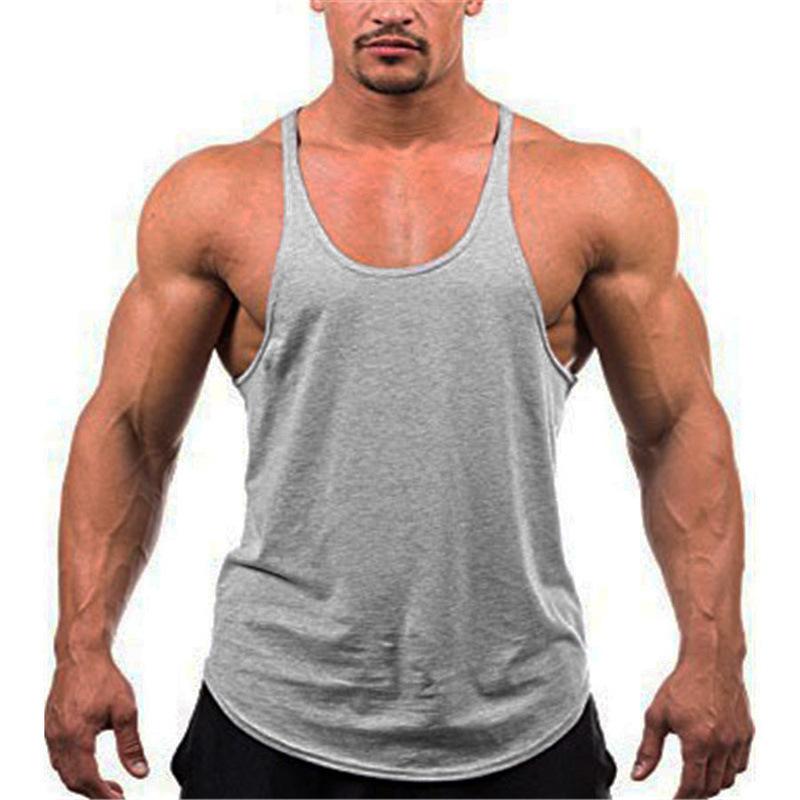 Herren Sommer Baumwoll Träger Tanktop für Bodybuilding & Fitness