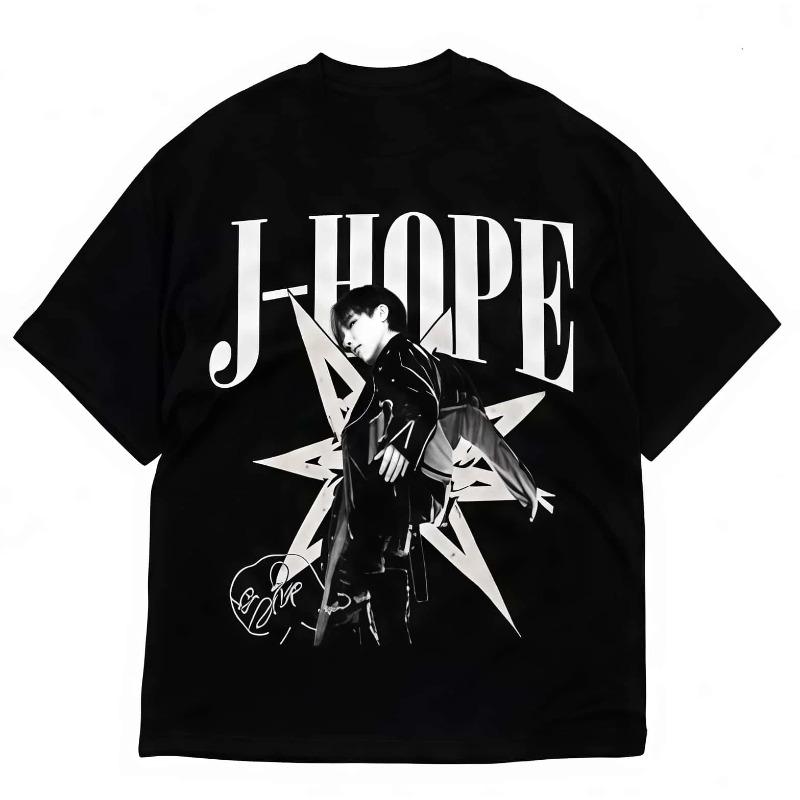 Vintage BTS Shirt Retro Kpop Bangtan Members Tee Gift for ARMY 2026 Summer Men Women Fashion Cotton Y2K Oversized T-shirt