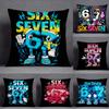 Cartoon Six Seven Pillow Case Square DoubleSided Printing Sofa Cushion Cover Pillowcase Bedroom Bedside