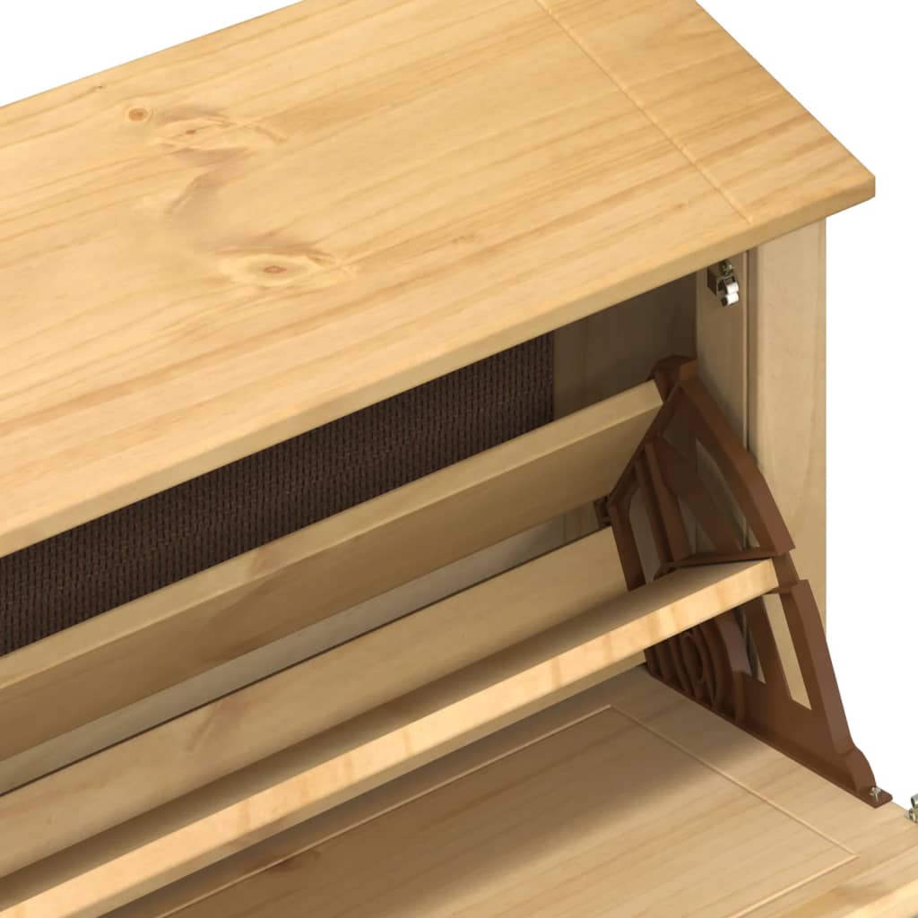 Shoe Cabinet Corona 99 x 32 x 47 cm Solid Pine Wood
