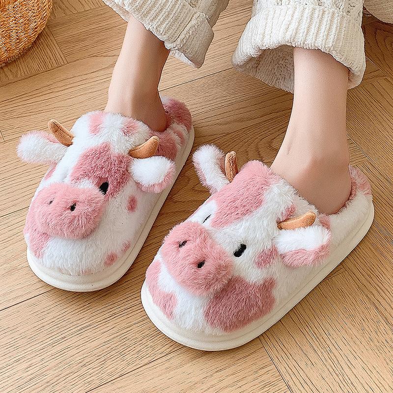 Fashion Warm Women Slippers Winter Flat Fluffy Slippers Women Fur Plush Women's Slippers Designer Footwear Female Indoor Cotton Shoes