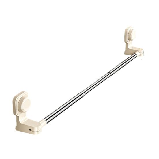 Sandal Rack Wall Mounted Shoe Organizer with Strong Suction Cup Telescopic Rod Quick Install Shelf for Bathroom