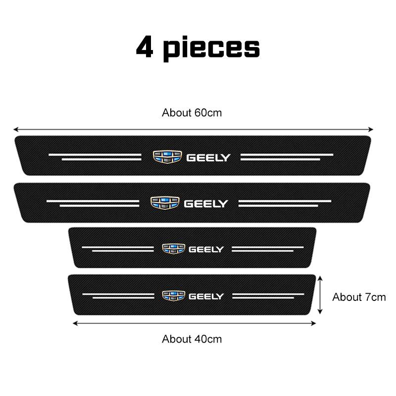 

Для Geely Galaxy L7 L6 Boyue Borui Coolray Emgrand GE NL3 EX7 Серии Автомобильные Пороги Пленка под Углеволокно Наклейки на Пороги Двери