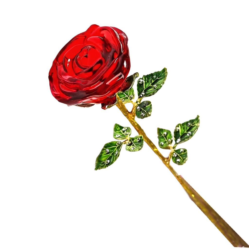 Unique Crystal Colored Glass Rose For Romance Gift And Table Centerpieces Decoration Stylish Birthday Gift