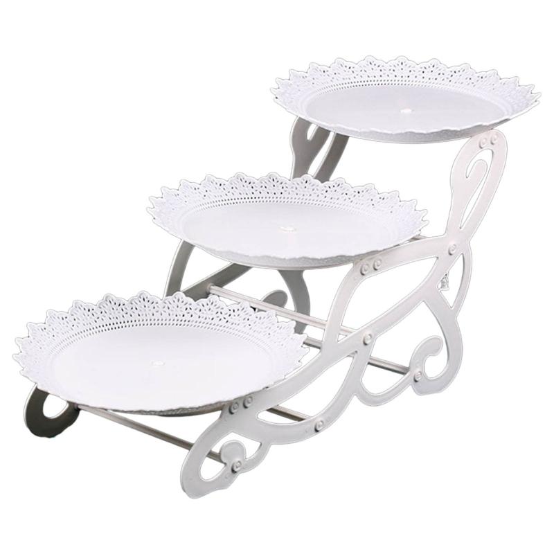 Cake Stand Birthday Cake Rack 3 Tiers Cupcake Display Holder Snacks Fruit Plate Wedding Party Tray Dessert Table Decor