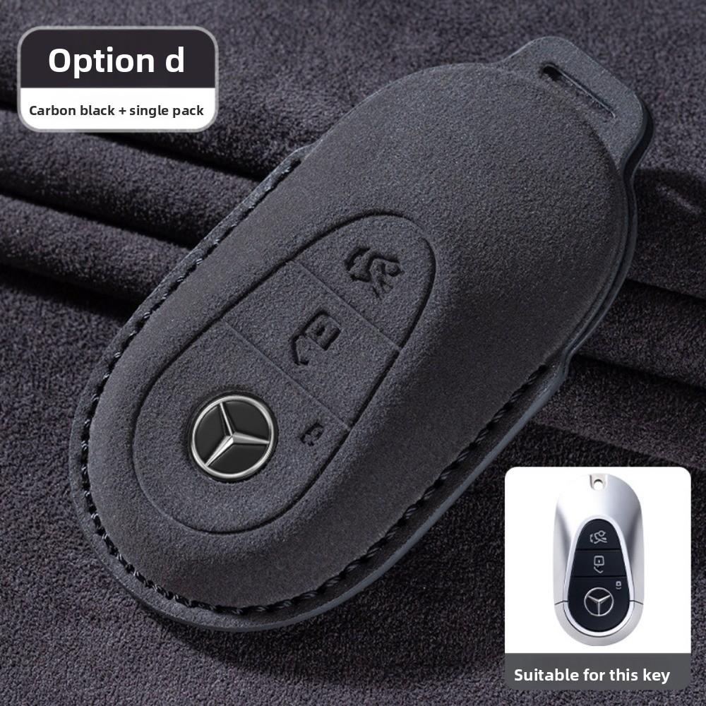 For Mercedes E300L Key Cover GLC260 Leather Case for Men E260L Car Accessories Suede Flip