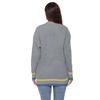 Autumn and Winter Women's Thickened Cardigan Colour Blocking Pockets Single-breasted V-neck Casual Jumper