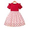 Girls' Korean Style Princess Dress - Summer 2025, Puffy Tulle, Cotton Short Sleeve