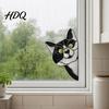 Sunlight Catching Cat Sticker Stained Glass Window Cling Vintage Colorful Kitty Decal Removable Static Cling for Door Wall Car UV-Resistant