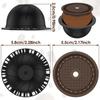 5Pcs Reusable Vertuo Pods for Nespresso Machine, Coffee Capsule with 2 Silicone Lids 1 Spoon and Bru