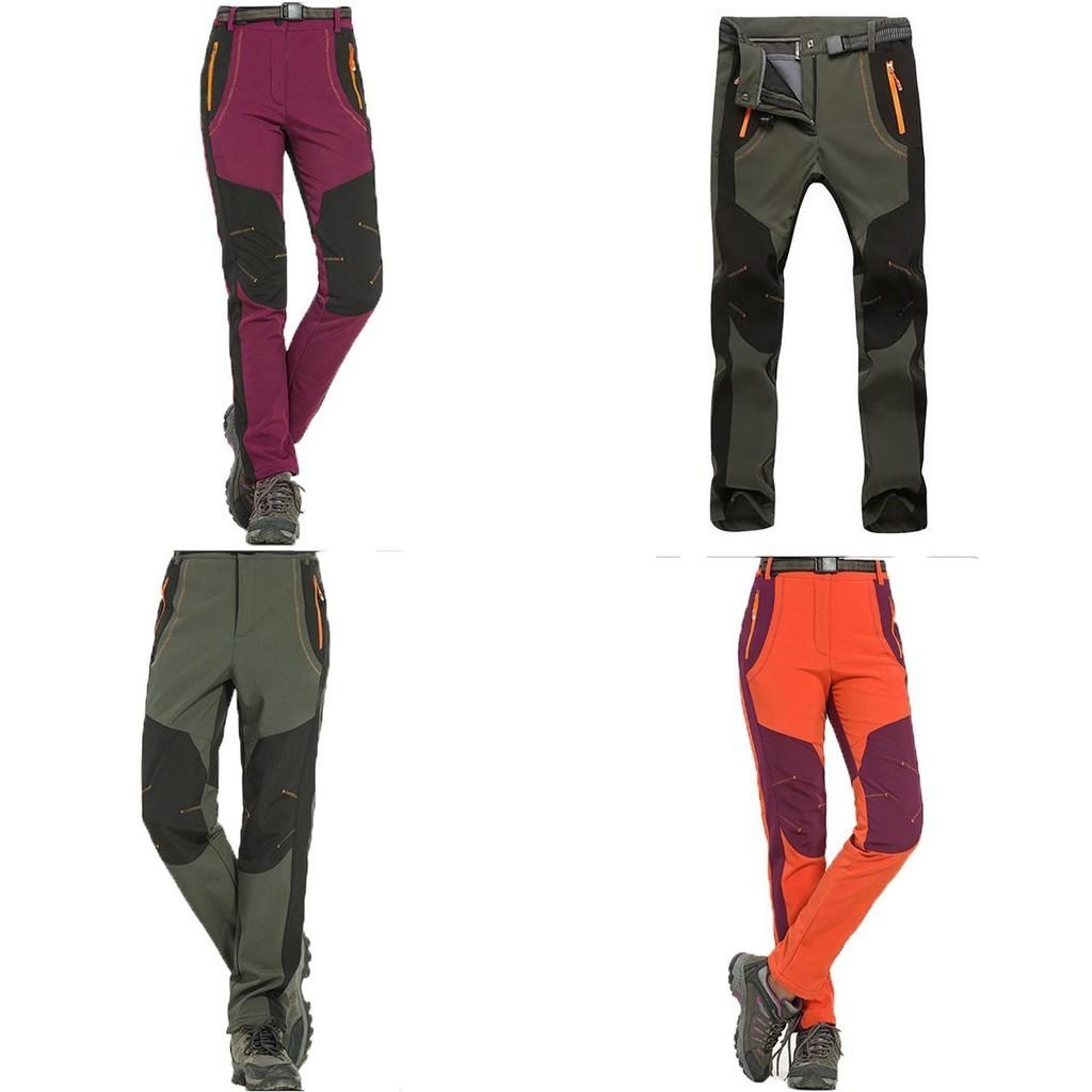 Men's Women's Warm Outdoor Hiking Ski Pants With Cozy Fleece And Waterproof Fabric