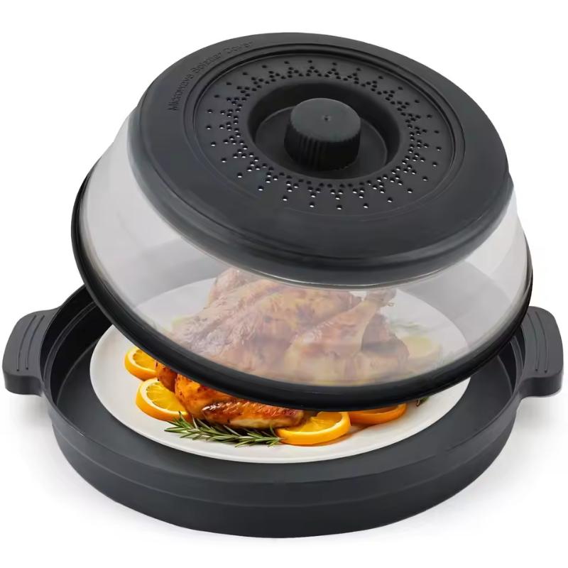 Tapa Antisalpicaduras para Microondas Plegable Multifunción Protector Plegable Contra Salpicaduras Gadget de Cocina Colador para Bandeja de Cocción al Vapor