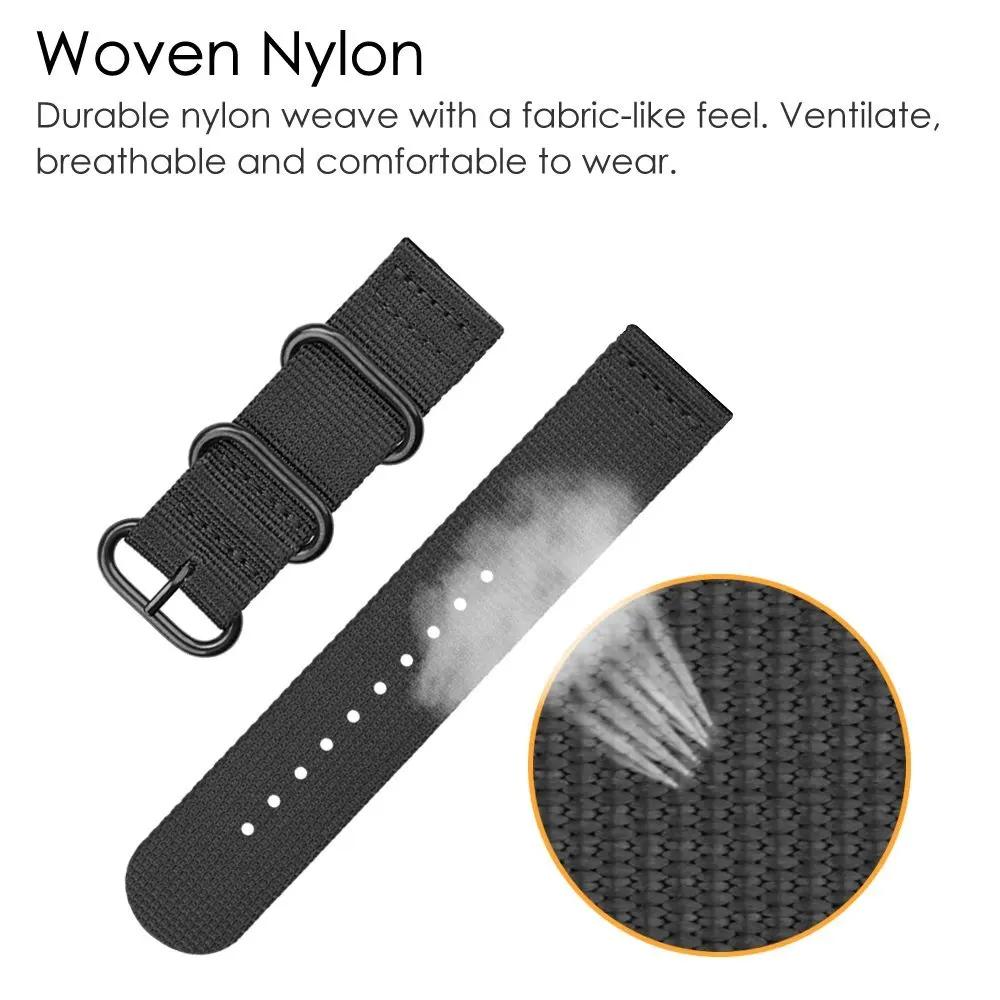 Cinturino in nylon per orologio da 18 mm 20 mm 22 mm 24 mm Per Samsung Galaxy watch 3 4 5 pro 46 mm 42 mm Active2 Amazfit Bip S3 frontier Cinturino sportivo