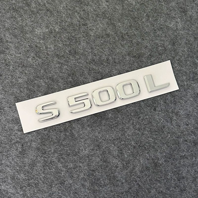 ABS Black Chrome Letters 3D Car Trunk Letters Badge For Mercedes Benz S320L 350L 450L 500L 560L 650 680 Logo Sticker Accessories