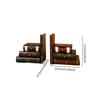 2x Faux Book Ornament Bookends with Drawers European Style Organizer Book Holders for Desktop Bookshelf Living Room Cafe School