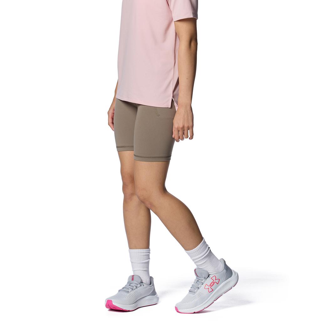 Under Armour Solid Color High Waist Slim Fit Sports Shorts Women shorts Gray Brown 1382521-200