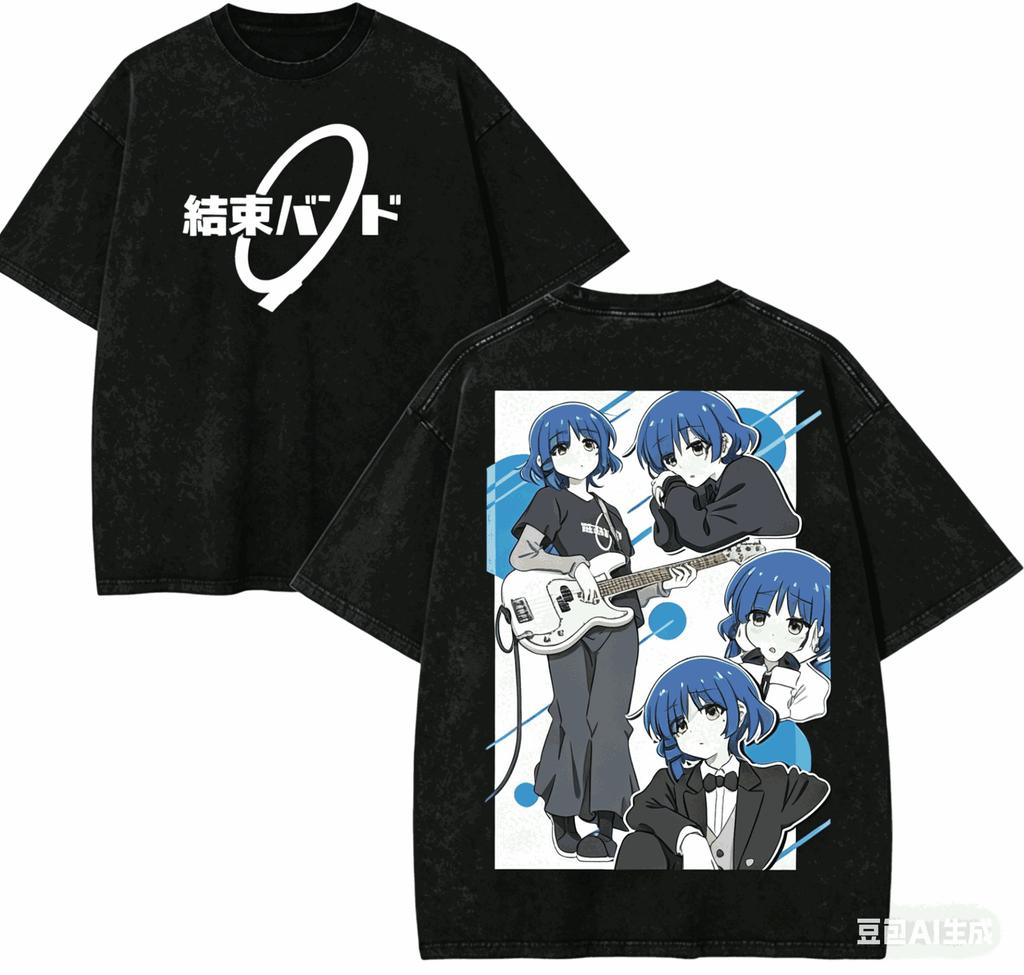 Bocchi the Rock! T Shirt Personality Clothes New Model Anime T-shirt Yearround Clothing Plus Size Unisex Streetwear Trendy Couples
