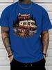 Unisexs RV Camping Graphic T Shirt Camper Van Campfire Outdoor Streetwear Short Sleeve O Neck Cotton Casual Summer Tee For Unisex