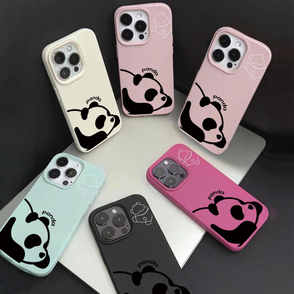 Husă pentru telefon cu senzație de piele pentru iPhone 11 13 16 Pro Max iPhone XR XS Max 14 15 Pro Max 12 13 Pro Max 16 Plus 13 Pro 14 Pro desene animate pictate Macaron Culori