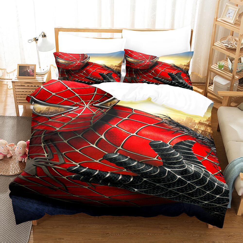 Bedding Three-Piece Set 3D Digital Cartoon Animation Microfiber Duvet Set