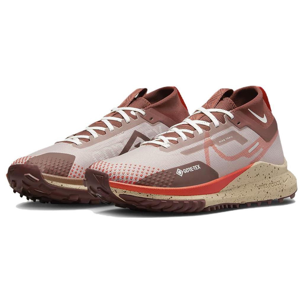 New Nike React Pegasus Trail 4 Gore Tex Diffused Taupe Dark Pony Sail Picante Red Women's DJ7929-200