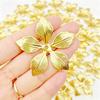 50Pcs Flowers Antique Filigree Wraps Connectors Pendant Beads Caps Charms For Diy Jewelry Accessories Findings Metal Crafts