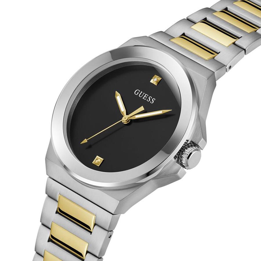 Guess Herren-Quarzuhr mit zweifarbigem Edelstahlarmband - GW0833G3