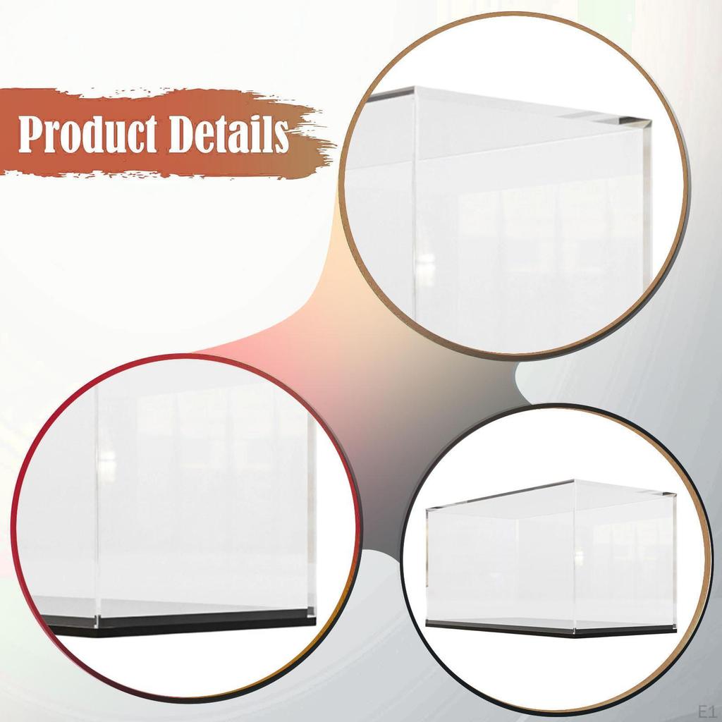 1:18 Clear Acrylic Display Case,Countertop Box Stackable Dustproof Protection Storage Showcase for