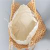 Fashion Polyester Lining Beaded Shoulder Bag Large Capacity Handwoven Ladies Handbag Bucket Shape Women Crossbody Bag Ladies