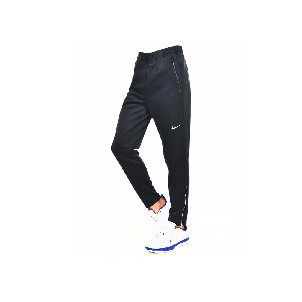 Nike Logo Print Reflective Striped Running Training Quick-Dry Knitted Pants Men bottoms Black 704891-010