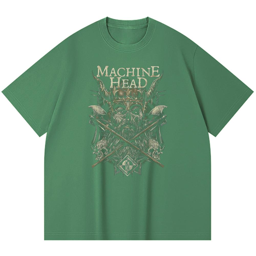 230 g/m² 100% katoenen heavy metal T-shirt met rockband- en popmuziekprint, unisex T-shirt van zwaar katoen.