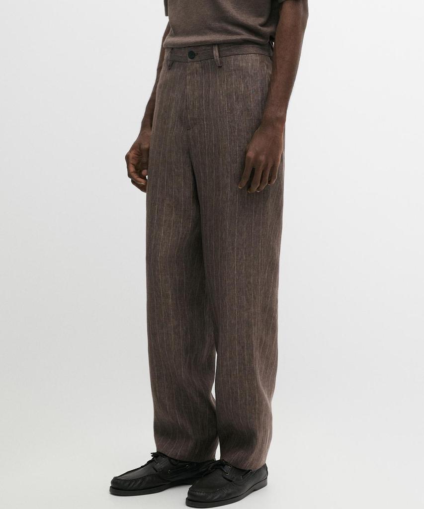 Masimodutti Linen Striped Pants