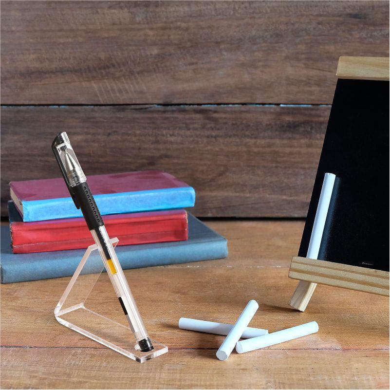 4/10pcs Transparent Acrylic Pen Display Stand Desk Pencil Holder Multifunctional Brush Storage Rack