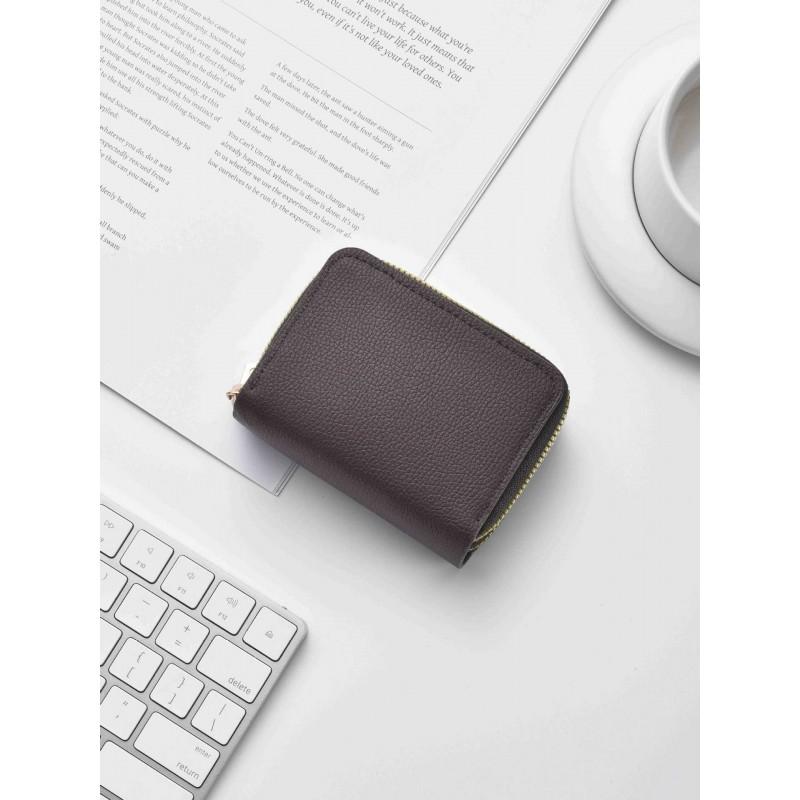 Large Capacity Vintage Wax Leather Card Holder Wallet ID Drivers License Credit Cards Urban Minimalist PU Organizer