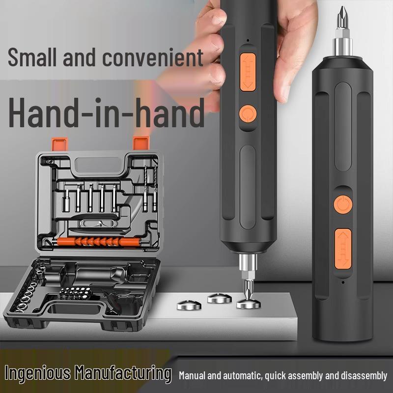 Rechargeable Portable Electric Screwdriver Set for Household Use
