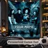 Arazzo da Parete Personalizzato, Nome Stampato Personalizzato Tokio Hotel, Arte da Parete in Tessuto per Sfondo Stanza Interna