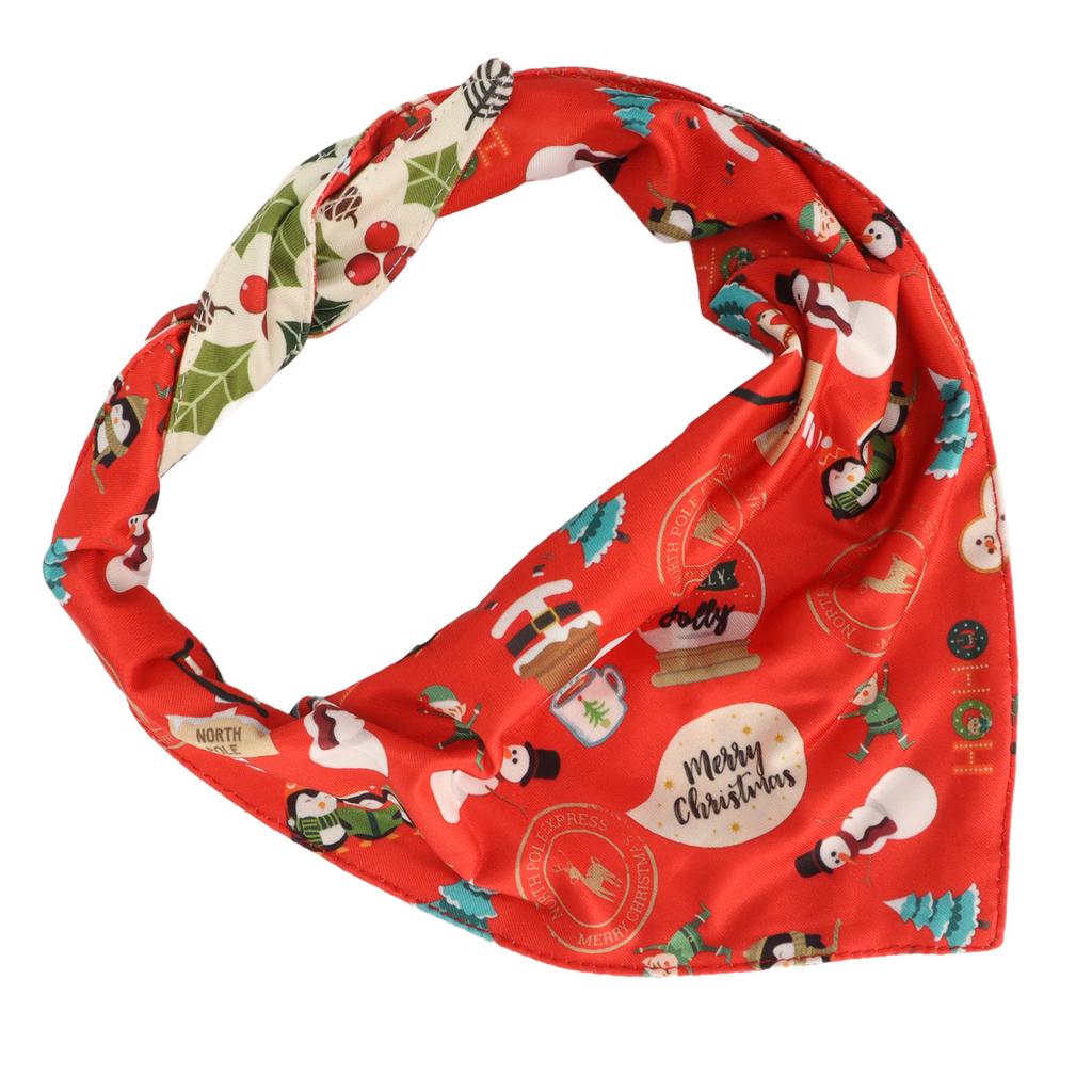 Hunde Lätzchen Cool Bequem Dreieckiger Druck Hunde Bandanas für Hunde Weihnachtsdekorationen Typ 4