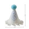 Cute Headwear Birthday Hat Princess Style Lace Wool Ball Cap Photo Props Flower Blue Hat Birthday